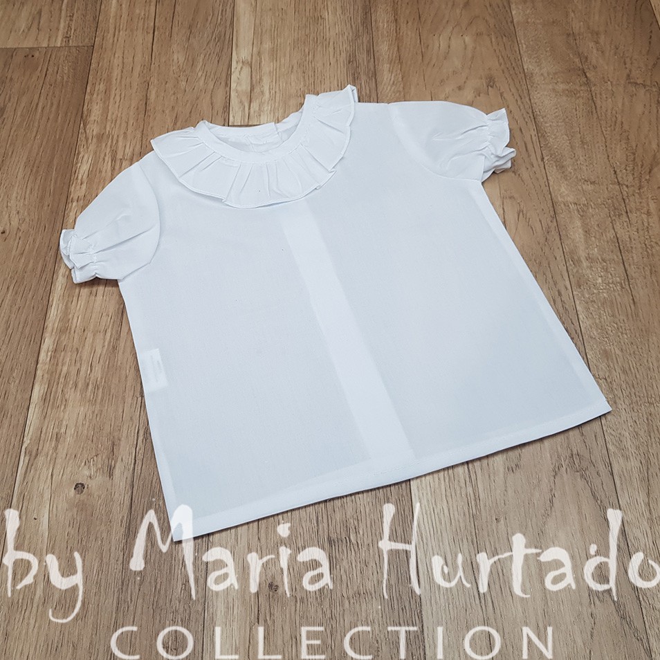 Camiseta Blanca Manga Larga Con Encaje – Los Tres Elefantes Tienda Online