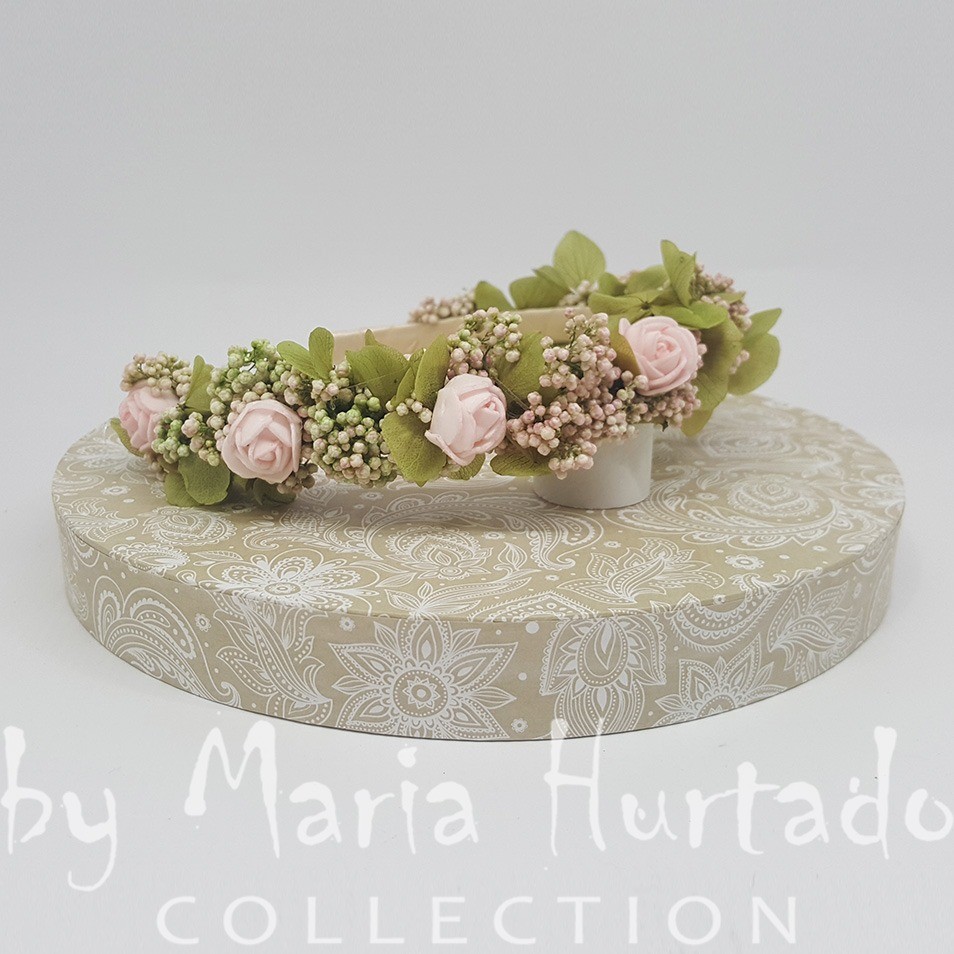 Corona hortensias verdes - By María Hurtado